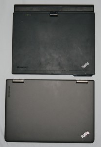 X200T oben, Yoga unten