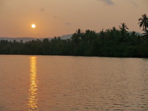 Koh Kong: 4 River Floating Lodge, Sonnenuntergang